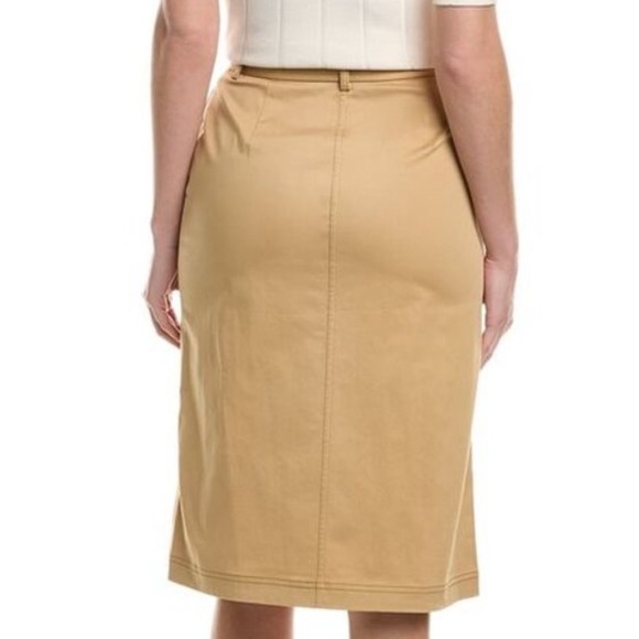 LAFAYETTE 148 NEW YORK PEARSON SKIRT IN HONEYNUT COTTON ELASTANE FABRIC SIZE 6 - Picture 3 of 16